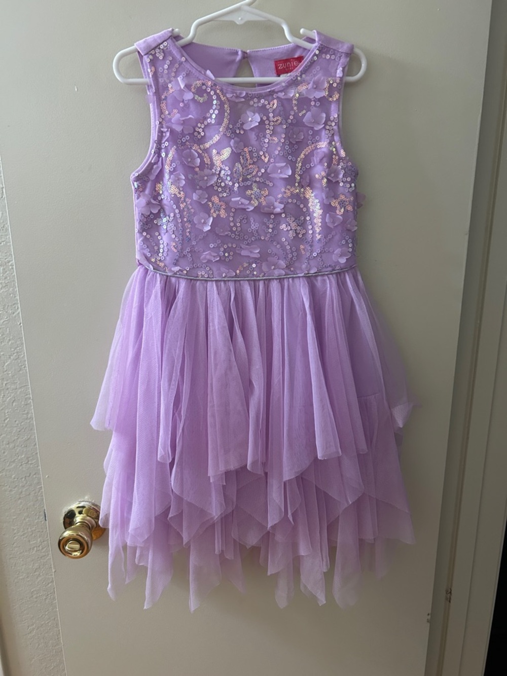 Zunie Lilac Sequin Tulle Party Dress